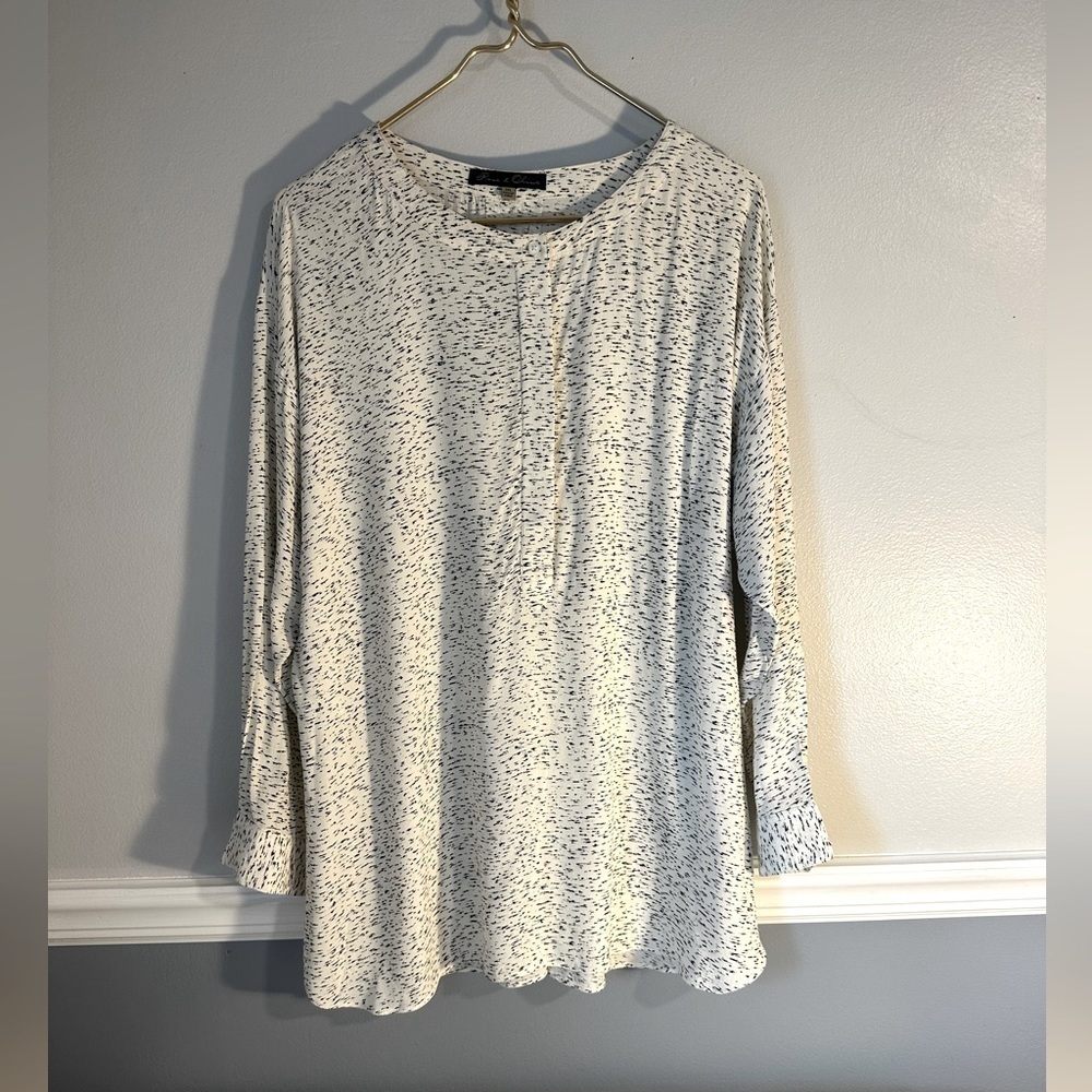 Rose and Olive Tunic Blouse Extra Large Size